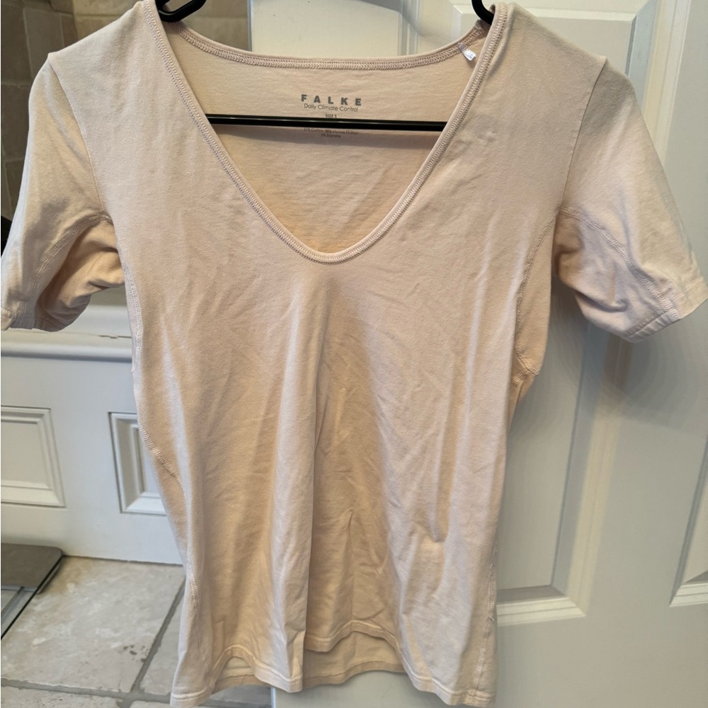 Falke Women's Light Beige V-Neck Tee